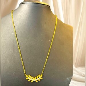 Olive Leaf Pendant Necklaces Chain For Women Stainless Steel Jewelry